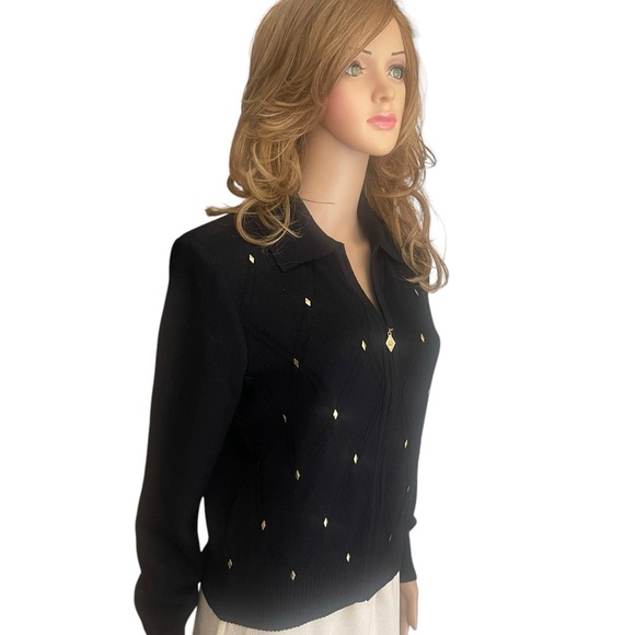 St John Sport Essentials knit black sweater size S - Picture 4 of 13